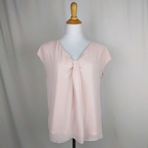 Ann Taylor Blush Pink Chiffon Blouse